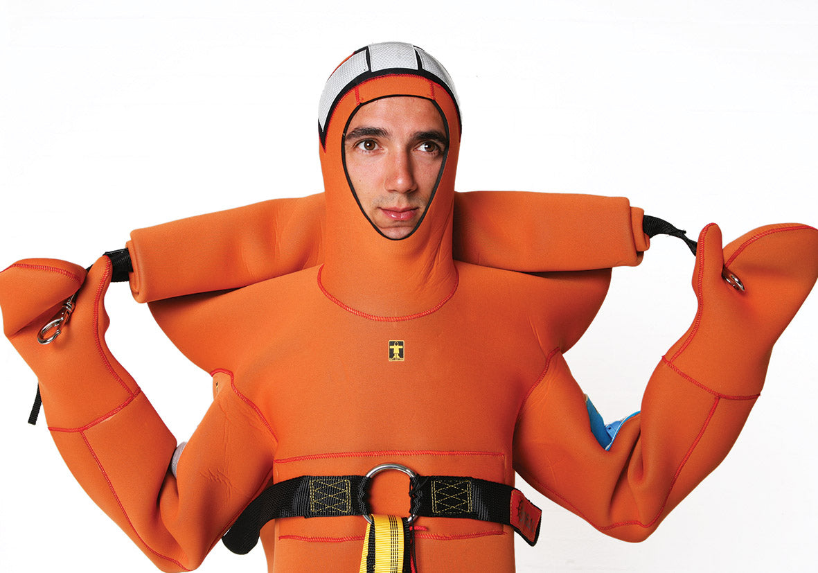 NORSEA survival suit - Complies with IMO/SOLAS 74/83 and CE regulations.